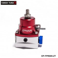 EPMAN-  Injected Bypas Fuel Pressure Regulator 0-150 PSI Dadjustable Red-Sliver AN6-AN6 EP-FPR005-ZT
